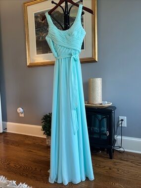 white christmas dresses [FINAL SALE] Cornflower Blue Chiffon Cold Shoulder Sweetheart Bridesmaid Dress Pocket Cornflower Blue / XL / N14 main image 1